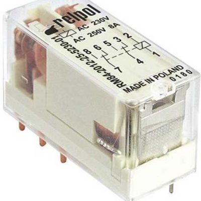 Реле электромагнитное RM84-2012-35-5230, DPDT, Uобмотки 230VAC, 8A