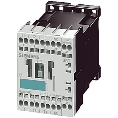 Контактор Siemens 3RT1016-2GG21 AC-3 9A, 4 kVt / 400V 1NO, 110VAC, 50/60