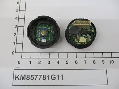 Кнопочный модуль, янтарная подсветка, без наружного ободка, KM857781G11, KONE